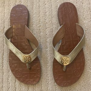 Tory Burch gold sandals
